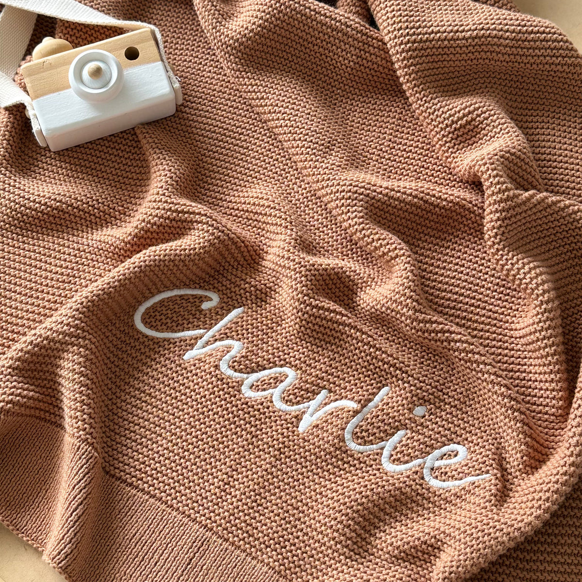 Baby Blanket - Knitted - Mocha