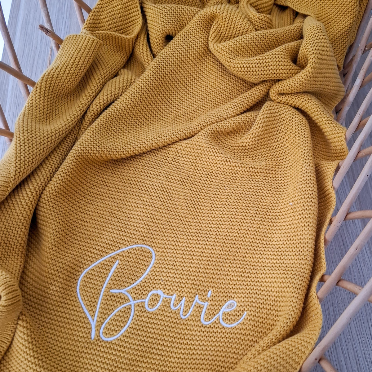 Baby Blanket - Knitted - Golden Honey