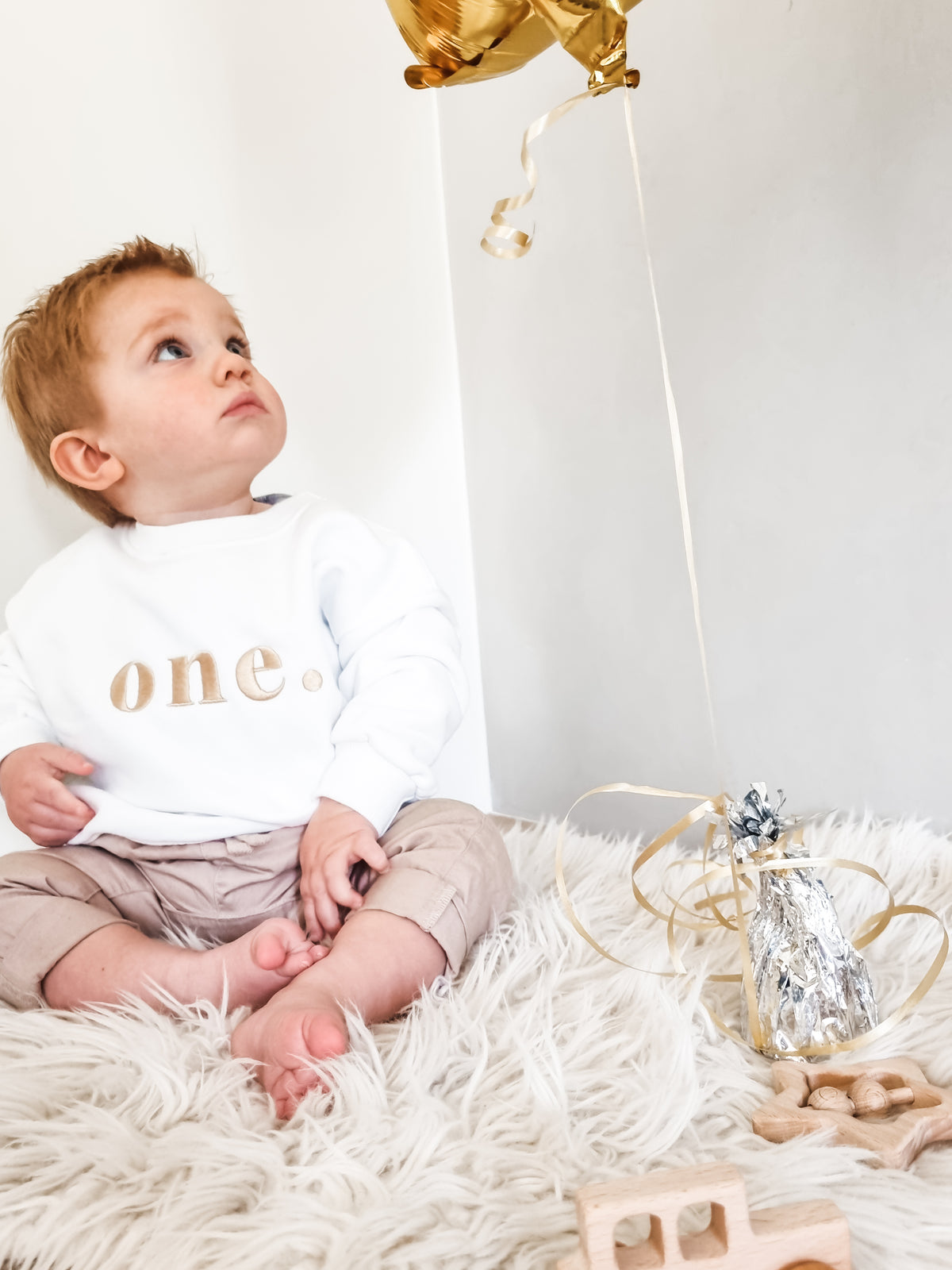 White Celebration Jumper - word