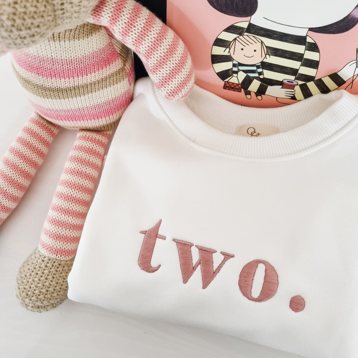 White Celebration Jumper - word