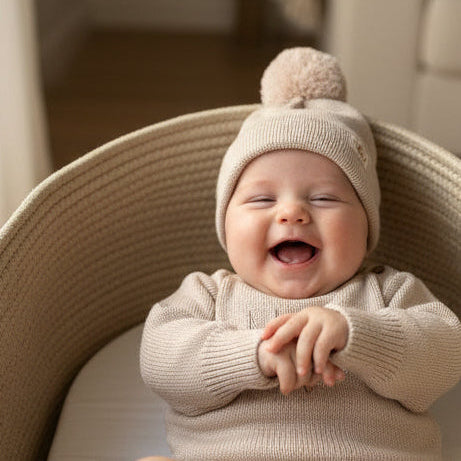 Personalised Knitted Baby Romper - Warm Ivory