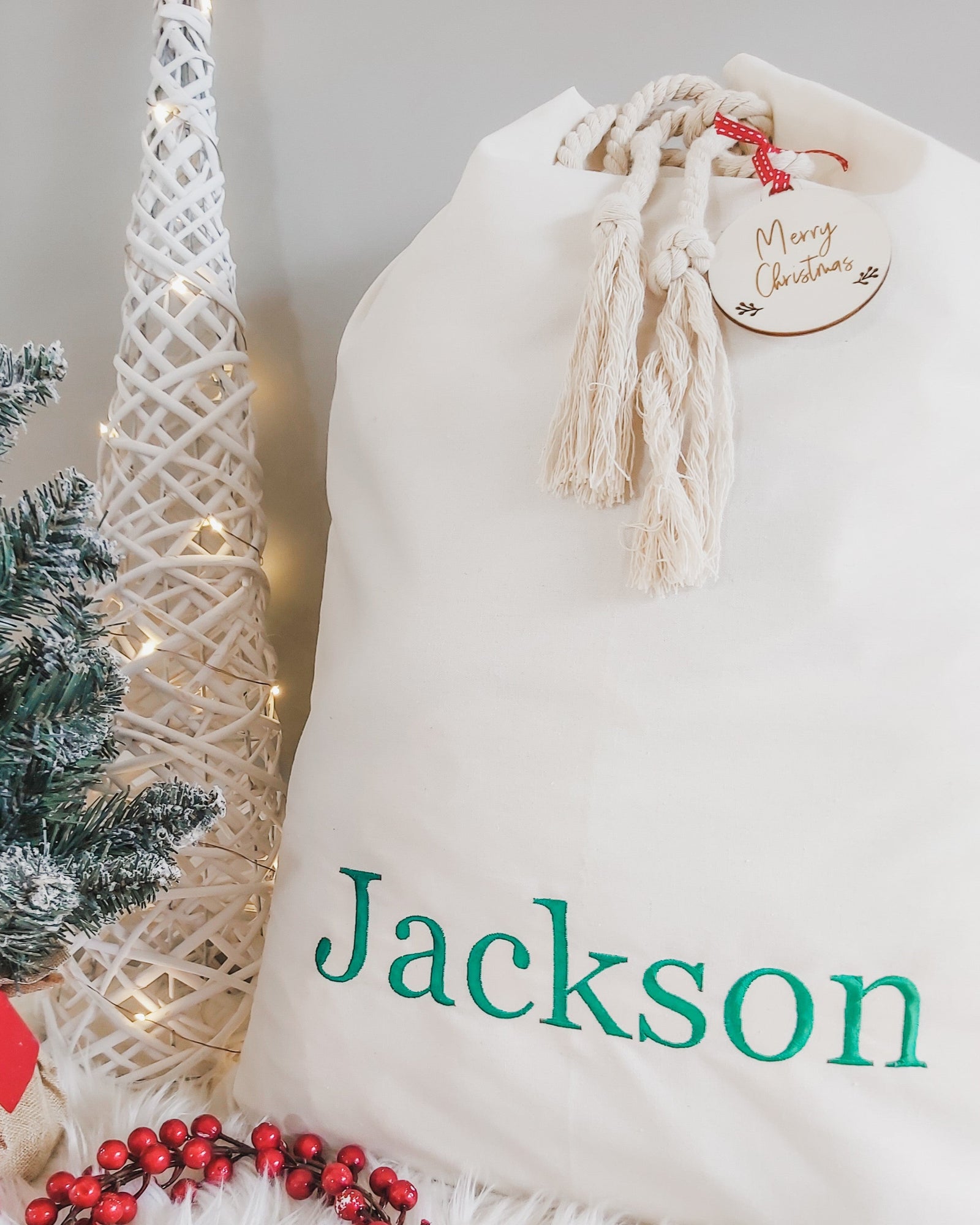 Personalised Custom Kids Santa Christmas Sack